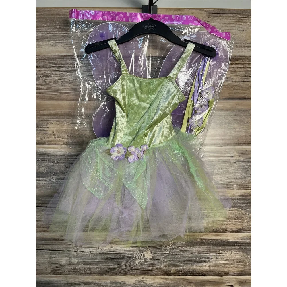 Pre-Owned Dance Costume Small Child Green Revolution RC20915 Jazz Tap Fairy Vel